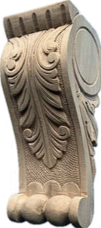 Large Hand Carved Gmelina Corbel #5